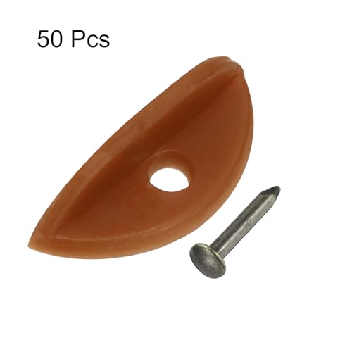 Image of HARFINGTON 50Pcs Picture Frame Backing Hardware Clips with 50Pcs Screw Turn Button Fasteners Set Picture Turn Backing Clips for Craft Hanging Picture Drawing, Brown