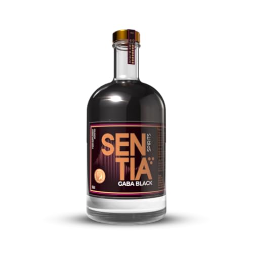 Sentia Gaba Black, Botanical Non Alcoholic, Award Winning, Vegan, Gluten Free and GM Free, Spiced Pepper Warmth taste, Up to 20 drinks 50cl (500ml) - Perfect for Mocktails, Mix with Ginger or Cola