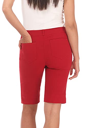 Image of Rekucci Women's Iconic Comfort Stretch 5 Pocket Bermuda Short w /Zipper Closure