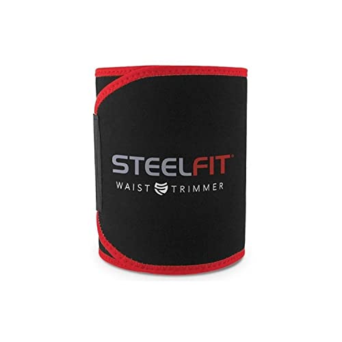 SteelFit Waist Trimmer - Increase Circulation Sweat More and Maximum Fat Burning Capabilities - Adjustable - For Men and Women, One Size
