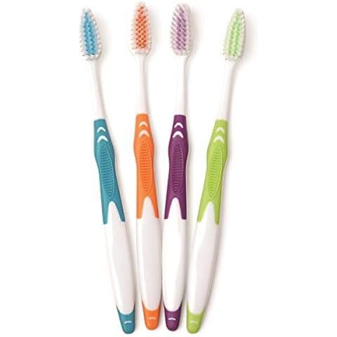 FRESHMINT (144 Pack) Individually Wrapped Premium Toothbrushes, Oversized Easy Grip Rubber Handle, Soft Multi Color Nylon Bristles, Bulk Packed, No Cutting or Tearing Apart Required. Cover