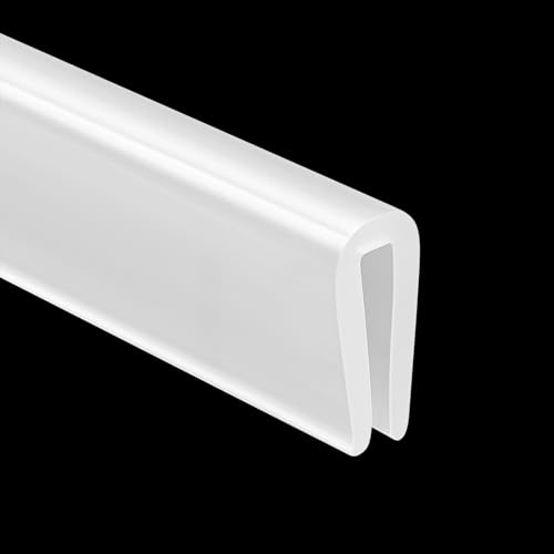Image of Rubber Edge Trim, 3mm Thickness U Channel Edge Protector Flexible Proof Edges Trims for Sharp Edges Clear 1 /16 inch Slot, Fit for 0-3 /32 inch Guard Protectors for Sheet Metal, Car Doors, Hatches,13Ft