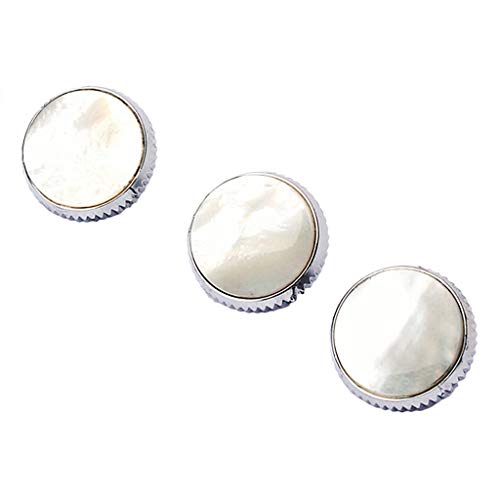 Liyafy Beige Shell Inlay Trumpet Finger Buttons for Trumpet Replacement 3 Pcs