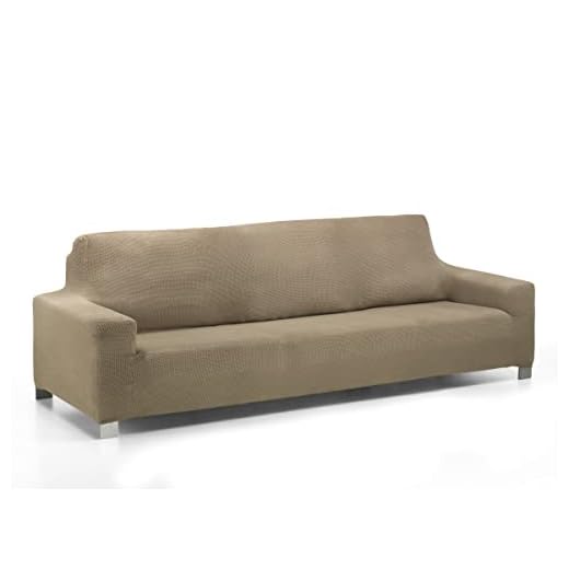 Martina Home Funda de sofá Super elástica Multi Adaptable Daytona, Lino, 3 Plazas