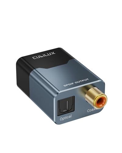 Cubilux USB to Toslink & Coaxial SPDIF Adapter Supports Stereo & 5.1 Surround Sound 192kHz/24bit Digital Audio Output USB Optical/Coax Transmitter for Laptop PC AV Receiver Home Theater