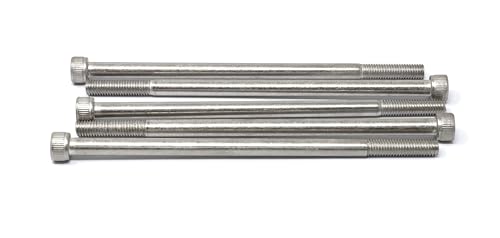 Image of iexcell 5 Pcs M8 x 165mm Partially Threaded Thread Pitch 1.25 mm Stainless Steel 304 Hex Socket Head Cap Screws Bolts Kit