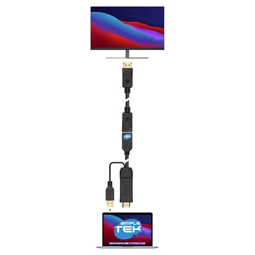 Adaptateur HDMI vers DisplayPort 4K audio 7.1 câble de conversion actif USB