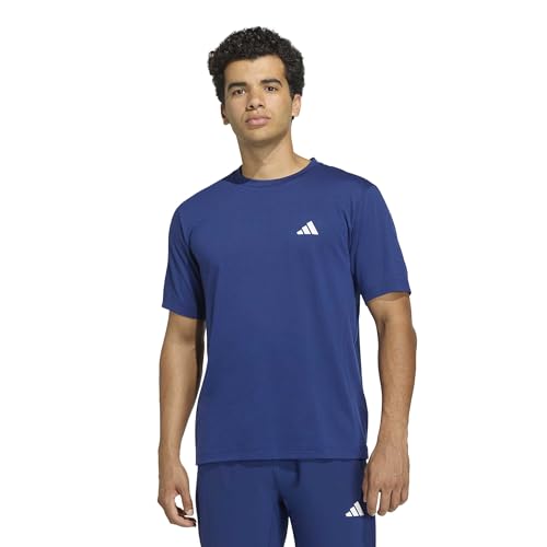 adidas Mens Workout Essentials Feel Ready T-Shirt Dark Blue Medium