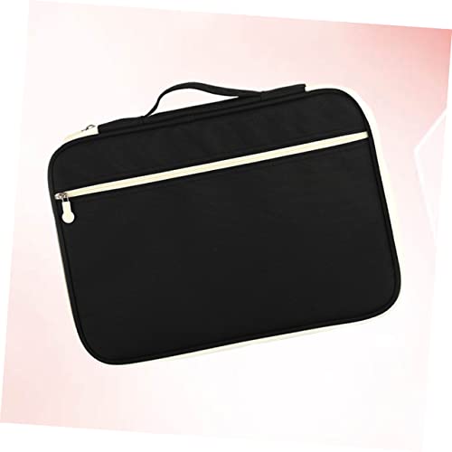 Homoyoyo Portable Document Bag Portfolio Organizer Zipper Briefcase Business Storage Case File Holder for Men Women School Business Trip Outdoor3