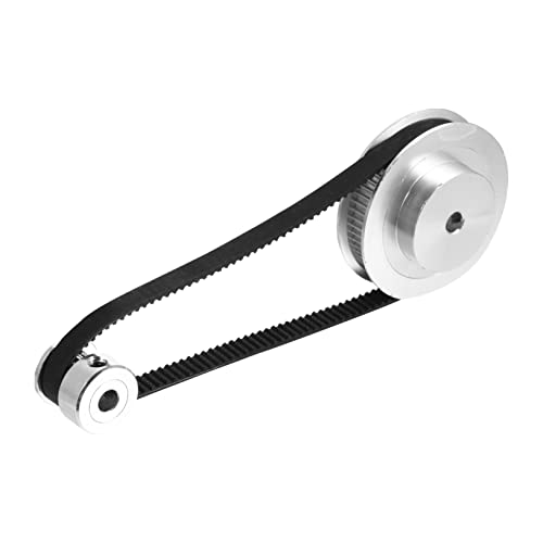 SOESFOUFU Mechanical Belt Synchronous Pulley 1:3 Reduction Gear Set Aluminium Alloy 20 Teeth and 60 Teeth Timing Belt Pu