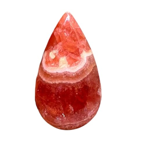 Cabochon rhodochrosite naturelle poire 32x17x6mm pour création de bijoux DIY