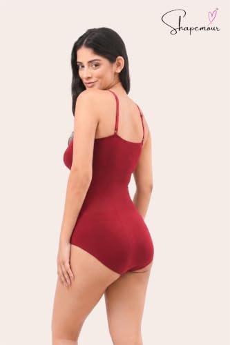 Image of SHAPEMOUR Thong Bodysuit for Women, Slimming Design Shapewear for Women, Tummy Control Body Shaper with Silicone Grip, No Steel Bones for All Day Comfort, Seamless Sculpting Bodyshaper