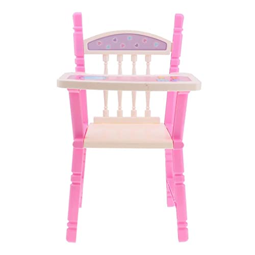 BALLVIC Hoher Esszimmerstuhl Mnini Möbelzubehör Dekor für 22,9–27,9 cm Baby-Puppenhaus – Bild 5