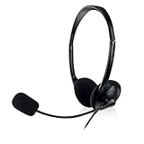 Eminent EM3563 - Auriculares de Diadema Abiertos (con Micrófono), Negro