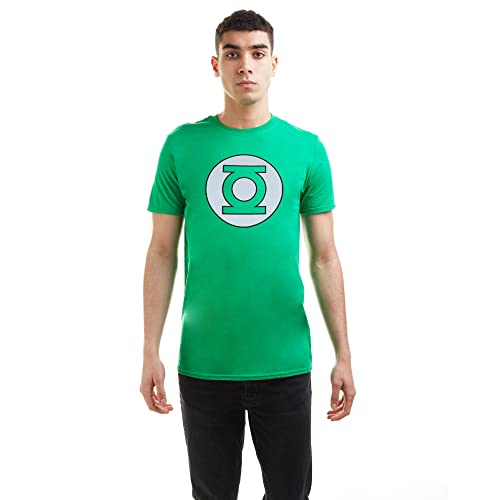 DC Comics T-Shirt avec Logo Green Lantern Circle pour Homme, Vert Irlandais, Taille L