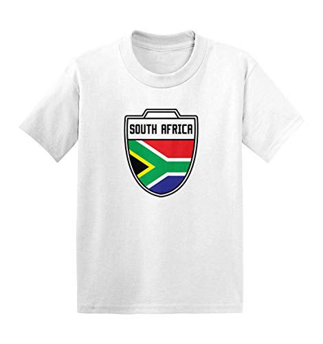 South Africa - Country Soccer Crest Infant/Toddler Cotton Jersey T-Shirt (White, 12 Months)