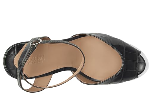 Image of Lauren Ralph Lauren Women's Kyla Crocodile-embossed Leather Sandal