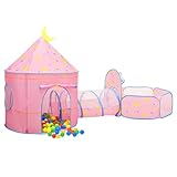 Tienda de campaña infantil Homelen con 250 bolas, color rosa, 301 x 120 x 128 cm, 3 en 1, candado, piscina de pelotas, túnel, poliéster