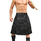 GSGGIG Men's Kilt for Men, Camo Scottish Outdoor Utility Pleated Tactical Kilt, 23'...