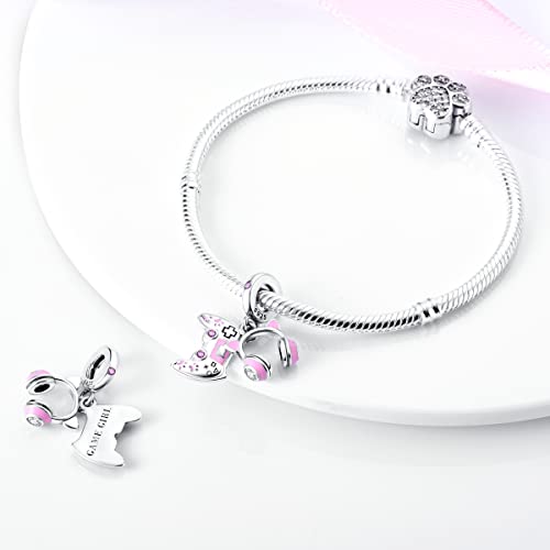 Hapour 925 Sterling Silver Charms for Charm Bracelets Necklace Jewelry Dangle Pendant Beads Charm for Women Mom2
