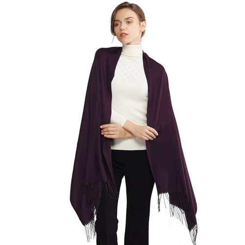 Image of RIIQIICHY Women's Fringe Shawl Wrap Pashmina Scarf for Wedding Evening