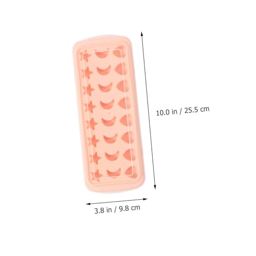 Molde para cubitos de hielo de silicona rosa miniatura 2