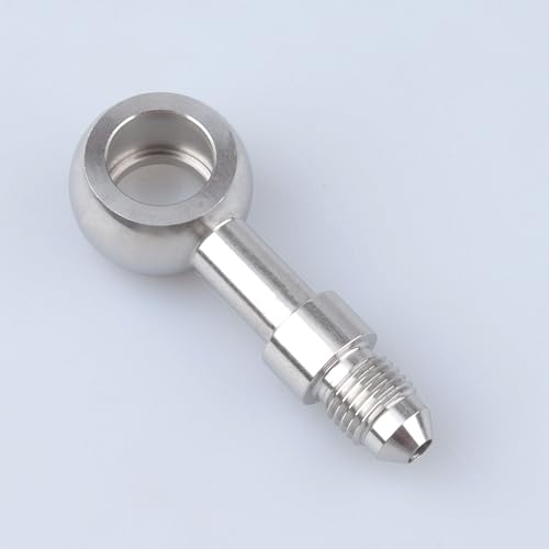 Image of Stainless Steel Banjos Brake Fitting Straight -3 AN Male Flare 3 /8-24 Thread AN3 12.2mm Hole Diameter