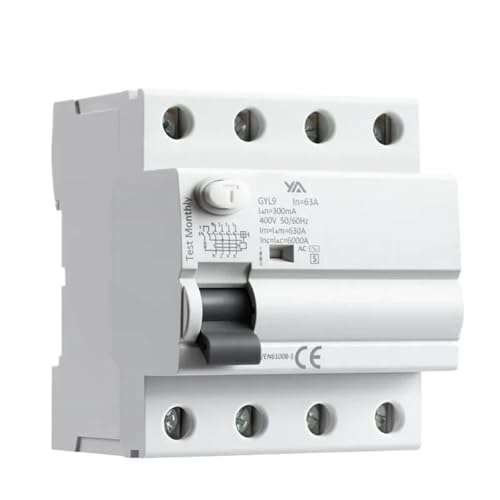 Interruptor electromagnético de retardo RCCB GYL9 S, tipo RCD con retardo de tiempo(AC-S 4P 63A,300mA)