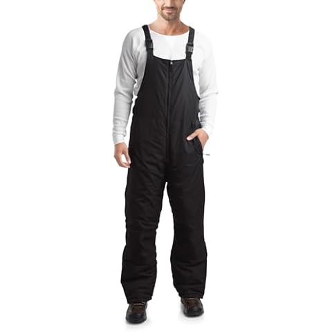 Arctic Hero Men’s Snow Bib – Insulated Waterproof Snow Pants Ski/Snowboard Overalls (S-2XL), Size XX-Large, Black Cover