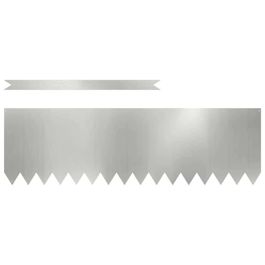 Lot de 30 bordures de pelouse en acier galvanisé, argenté, 100 x 0,05 x 30 cm, bordure de jardin en métal pour pelouse, parterre de fleurs, aménagement paysager, bordure de pelouse robuste pour