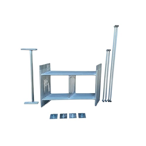 Torre de andamio galvanizada de 4,65 m, versátil, base de 4 x 4 pies, construcción resistente, fácil montaje, ideal para renovación del hogar y uso profesional