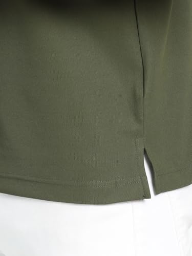 Image of STELLERS Men's Premium Polo T-Shirt Wrinkle Free Quick Dry Soft and Feather Touch Feel Regular Fit Olive Green X-Large
