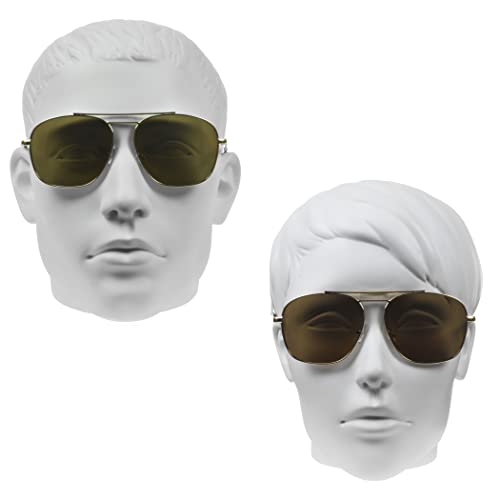 Image of proSPORT Aviator Polarized Sunglasses Men Women UV400 Metal Frame Mirror Lens Classic Pilot for Driving Fishing Outdoor