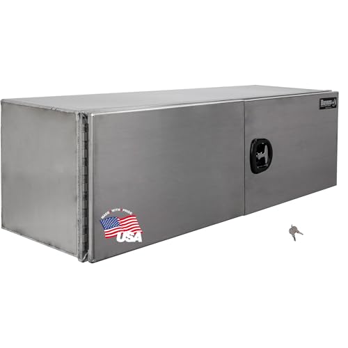 Image of Buyers Products 1705415 Pro Series Smooth Aluminum Underbody Truck Box with Barn Door, 18x18x60 Inch, Durable Vehicle Tool Box For Storage and Organization