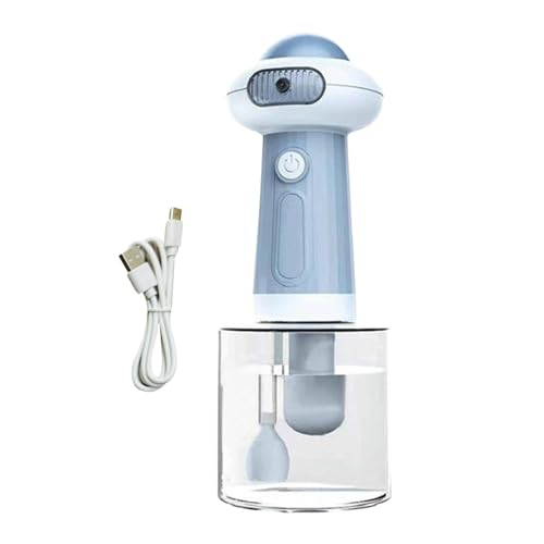 Dispensador eléctrico de jabón espumoso, máquina de espuma recargable de 400 ml, espumador de aseo de mascotas, herramienta de ducha de baño para gatos, ideal para lavabos, vidrio y necesidades de