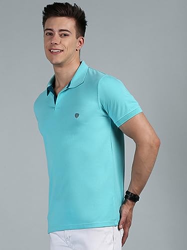 Image of Lux Cozi Men Cotton Solid Regular Fit Polo Shirt