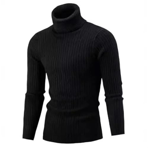 Men's Autumn Winter Turtleneck Knitted Slim Twist Long Sleeve Pullover Sweater2
