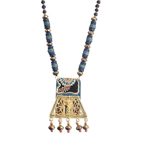 Image of AAKRITI ART CREATIONS Handcrafted Tribal Dhokra & Royal Brass Necklace Collection | Queen, Cleopatra & Heritage-Inspired Statement Jewelry | Artisan Ethnic Necklaces for Women