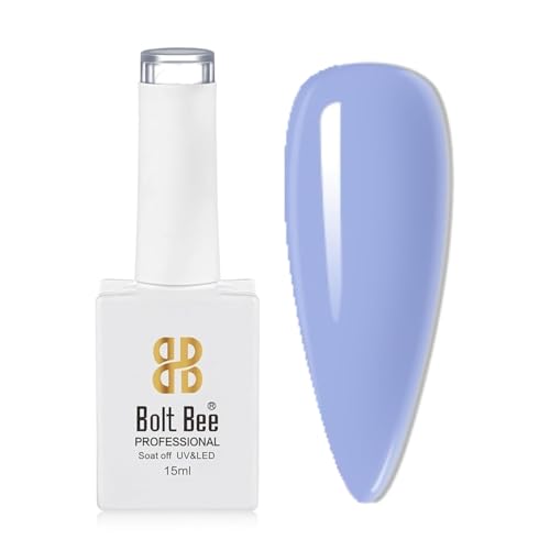 Image of Bolt Bee Light Blue Color Gel Nail Polish Soak Off UV Gel DIY at Home Manicure Salon Nail Art (19, 15ml)