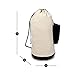Smart Design Extra Large Duffel Hamper Bag w/Pocket - Heavy Duty Canvas - Laundry, Clothes, Clothing, Sports, Toys Organizer - Home Organization (Holds 3 Loads) (26 x 37 Inch) [White & Black]