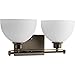 Progress Lighting P2088-20 Transitional Two Light Bath Bracket from Legend Collection Dark Finish, Antique Bronze