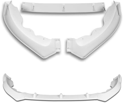 3 Pieces Front Bumper Lip Spoiler Splitter Side Body Kit Trim Protection Compatible with 2013-2016 Ford Fusion Mondeo, 2014 2015 (Painted White)