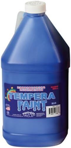 Constructive Playthings Washable Tempera Paint for Kids, Classroom Painting Supplies, 1 Gallon, Blue