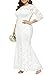 Plus Size Wedding Dress Bride White Lace Long Formal Mermaid Bridal Shower Maxi Elegant Prom Gowns with Sleeves Women