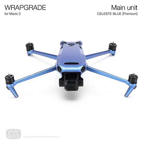 Image of WRAPGRADE Full Skin Stickers for DJI Mavic 3 / Mavic 3 Classic (Celeste Blue)