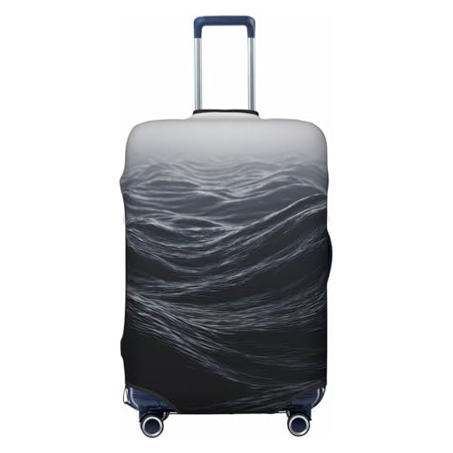 Luggage Cover Elastic Suitcase Cover (18-32 inch) Anti-Scratch Luggage Covers Deep black waves Travel Suitcase Covers Luggages Protector for Travel Adult Luggages Decorative