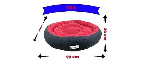 Image of Premium XXL Size Dog Bed for Large Dogs and Puppies Anti Skid Bottom Washable Orthopedic Big Dog /cat Beds Red /Black