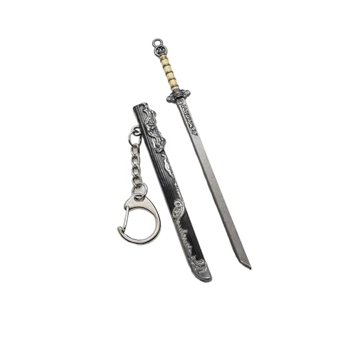 Novità Mini Spada Forma Ciondolo Portachiavi Creativo Modello Arma Giocattolo Portachiavi Moda Zaino Decorazione Accessori Regali
