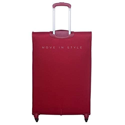 Image of Skybags Softsided 8-Wheel Hardside Trolley Bag | Anti-Theft Zipper | 3-Digit Lock | 5 Year Warranty (C.RED)