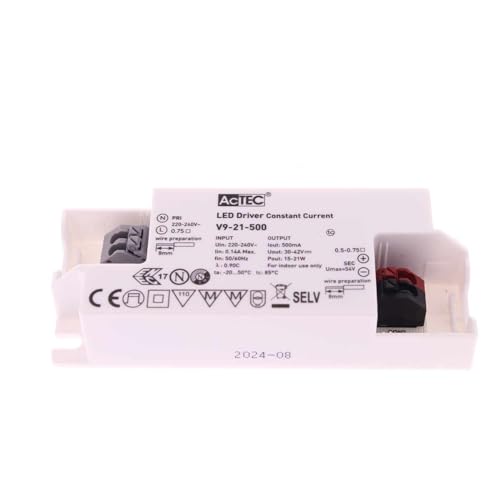 Led Driver Cc Corrente Costante 500Ma 30V-42Vdc Per Alimentare Led Max 21W